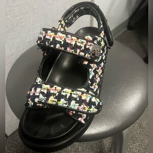 Kurt Geiger.  Tweed platforms